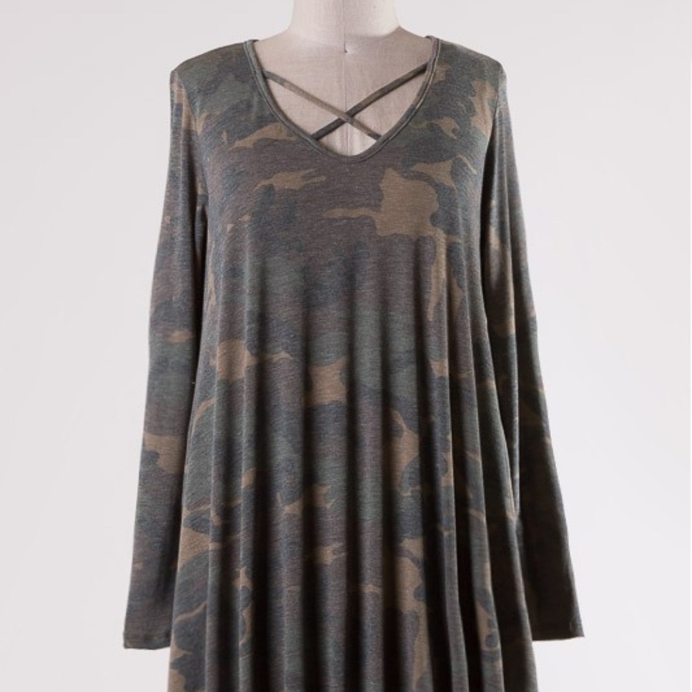 Camille Camo Dress
